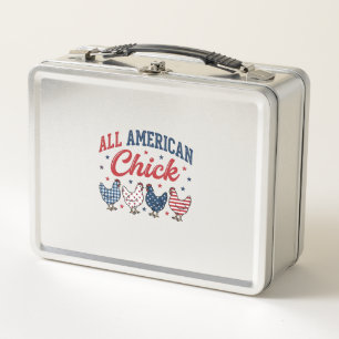 Lunch Box Poulet patriotique tout américain Design de t-shir