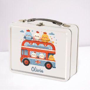 Lunch Box Poulets mignons et bus de Londres
