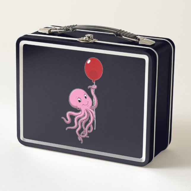 Lunch Box poulpe avec ballon (Devant)