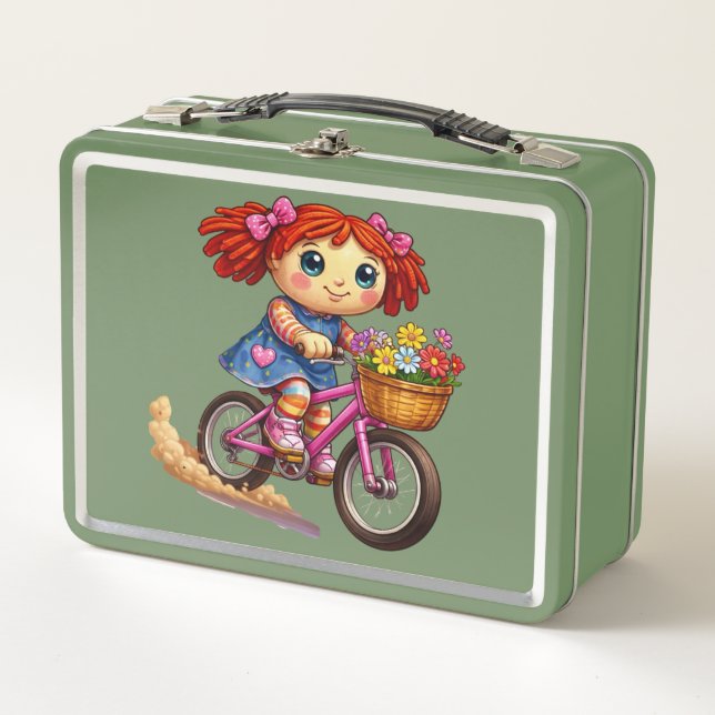 Lunch Box Poupée à vélo (Devant)