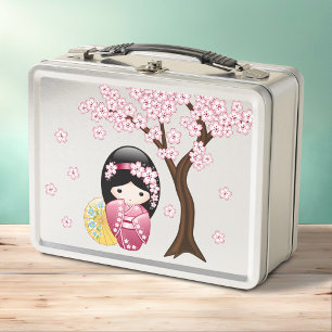 Lunch Box Poupée Kokeshi Printemps - Cute Japonaise Geisha G