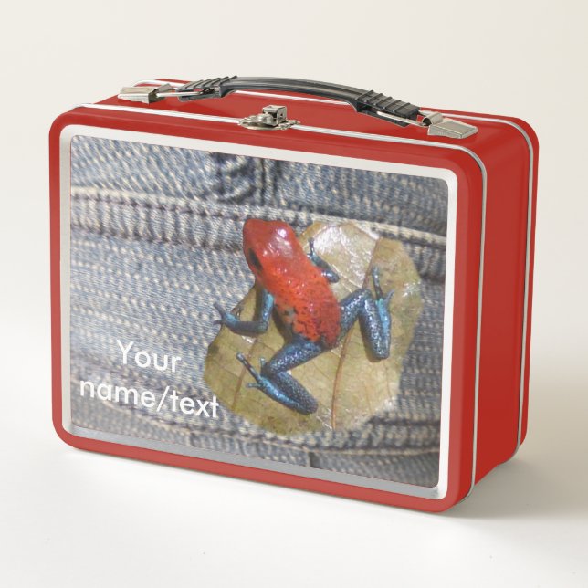 Lunch Box Poussière de grenouille aux Jeans bleus. Boîte de  (Devant)