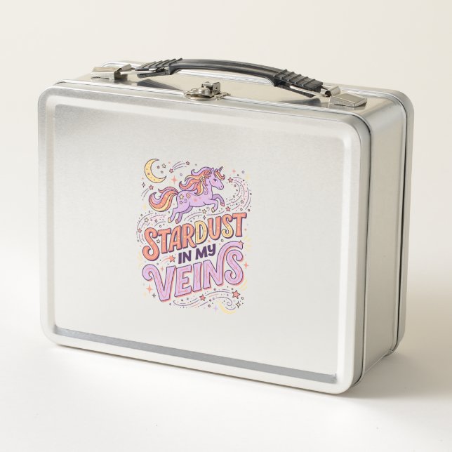 Lunch Box Poussière d'étoile de licorne dans mes veines conc (Devant)