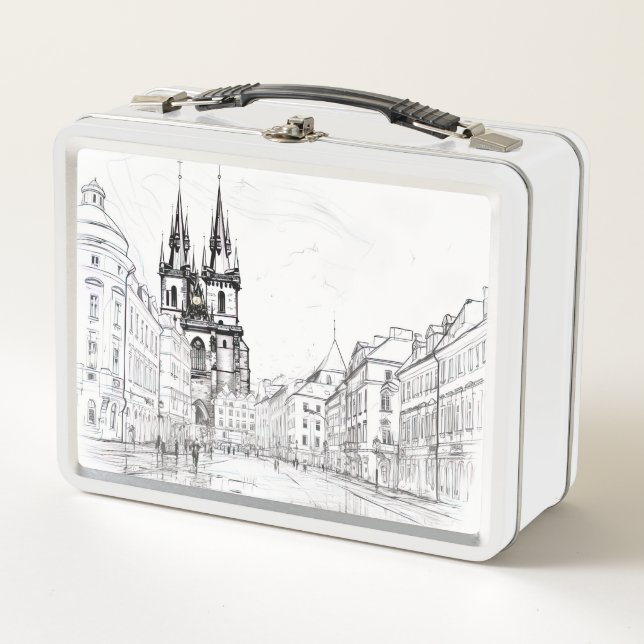 Lunch Box Prague vintage (Devant)