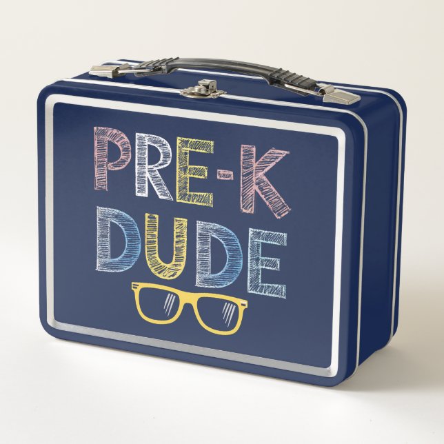 Lunch Box Pré-K Dude Retour à l'école Premier jour de l'écol (Devant)