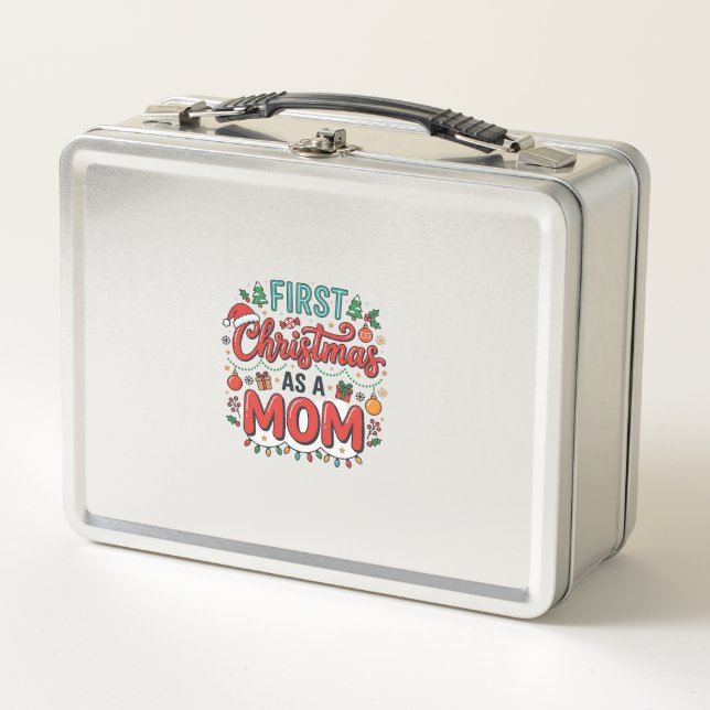 Lunch Box Premier Noël en tant que maman, design de vacances (Devant)