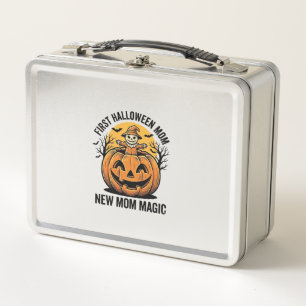Lunch Box Première T-shirt Mom Vintage Citrouille Chauve-sou