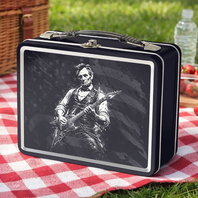 Lunch Box President Abraham Lincoln Playing Guitar (Créateur téléchargé)