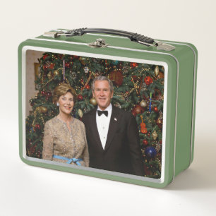 Lunch Box Président George Bush, Laura Christmas Maison Blan