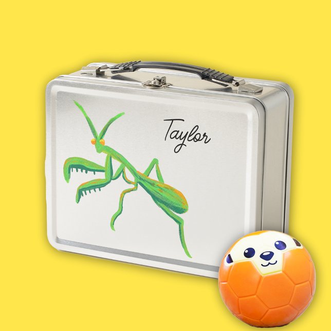 Lunch Box Prier Mantis en vert vif Personnalisé (Créateur téléchargé)