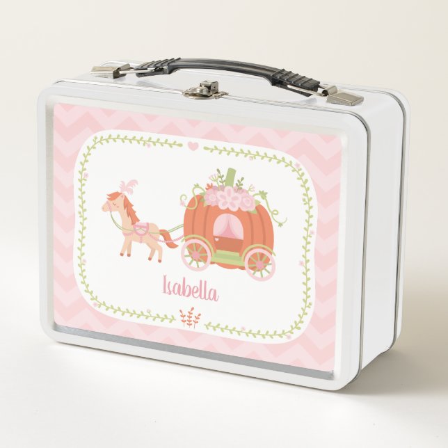 Lunch Box Princesse Citrouille Carriage Girl Personnalisée (Devant)