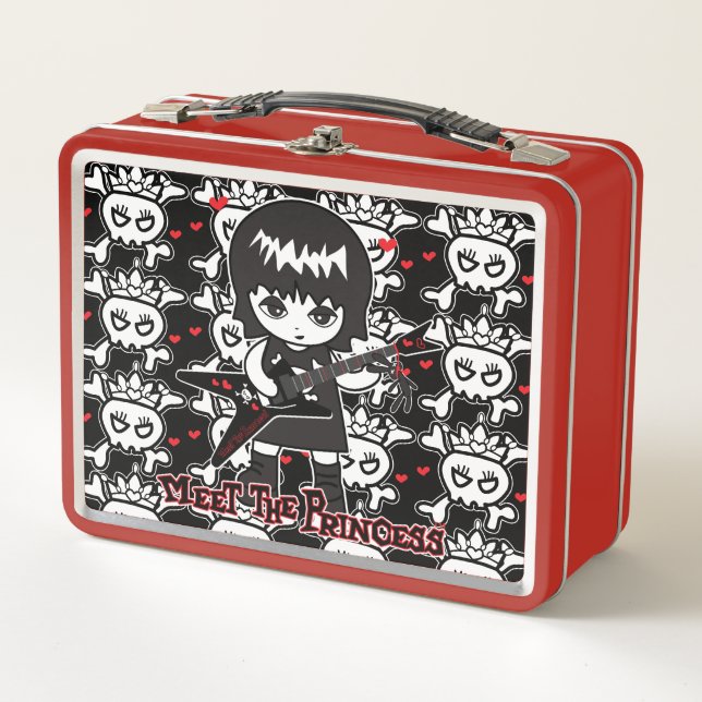 Lunch Box Princesse jouant au logo FlyingX ver2 MIX SKULL (Devant)