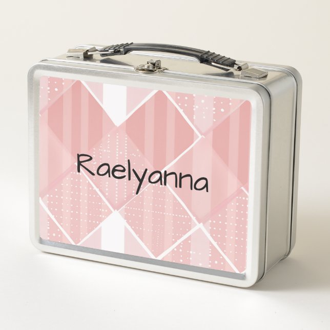 Lunch Box Prisme rose Customisée (Devant)