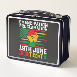 Lunch Box Proclamation d'émancipation Juneteenth Liberté noi