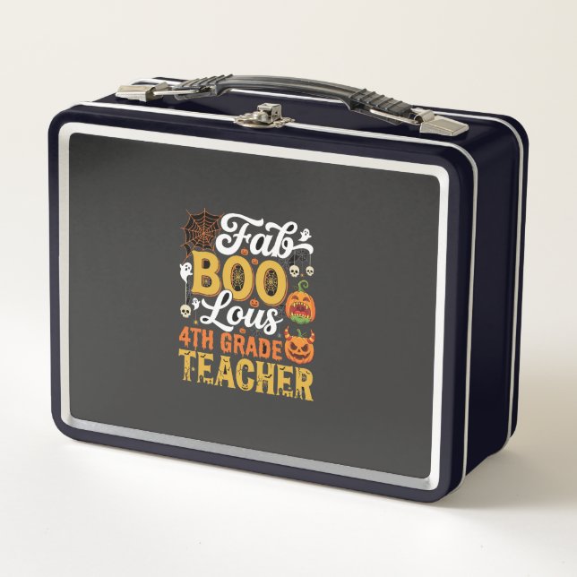 Lunch Box Professeur de 4e année Faboolous Halloween (Devant)