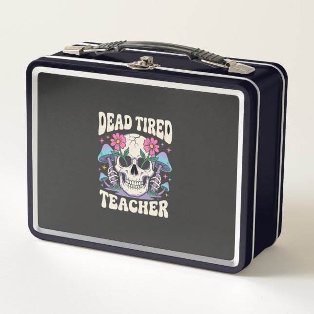 Lunch Box Professeur Épuisé Crâne Champignon Halloween Graph (Devant)