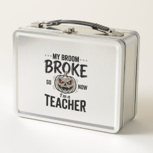 Lunch Box Professeur Halloween Balai Cassa Bouleau Vintage D