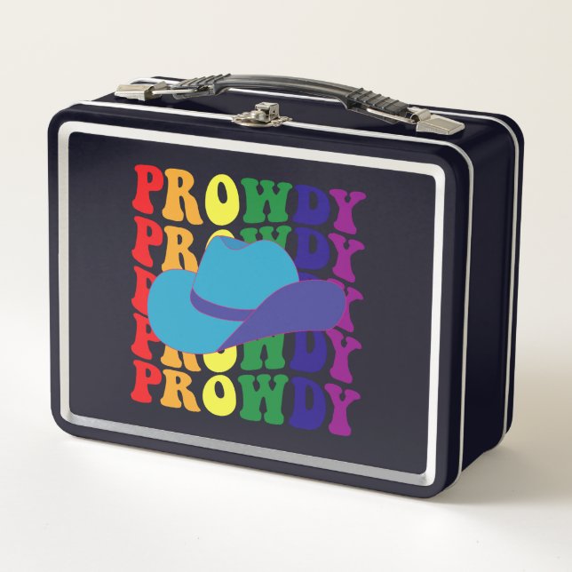 Lunch Box Prowdy Rodeo Howdy Cowboy Cowgirl LGBTQ Western (Devant)