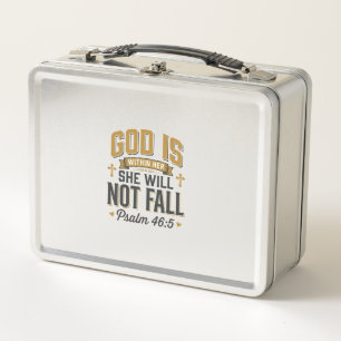 Lunch Box Psaume 46_5 Typographie chrétienne Vector