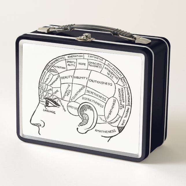 Lunch Box Psychologie vintage phréologie psychiatrie cerveau (Devant)