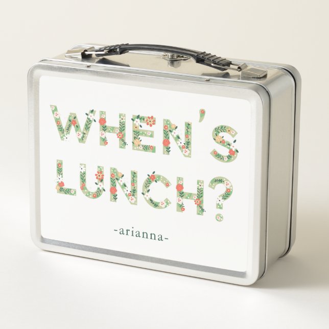 Lunch Box Quand a-t-il lieu le déjeuner ? citation à la mode (Dos)