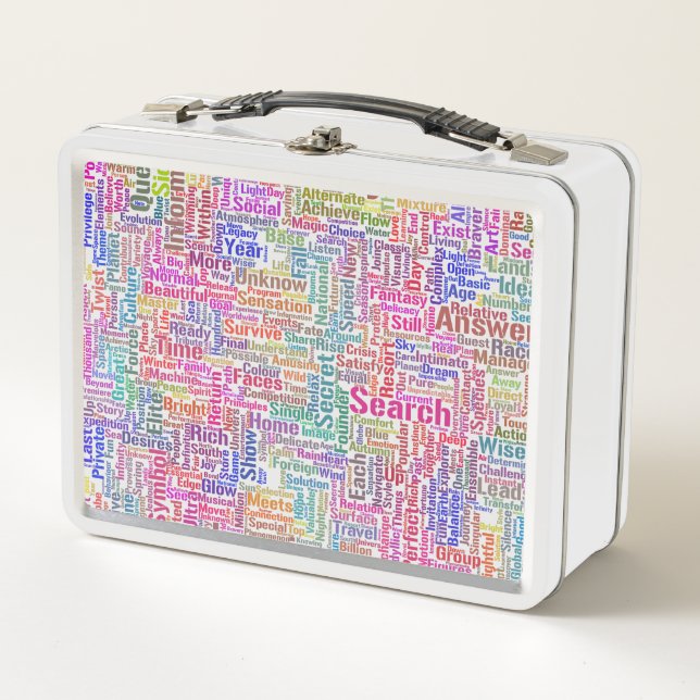 Lunch Box Question Apprendre Nuage MotssTexte Motif Message (Devant)