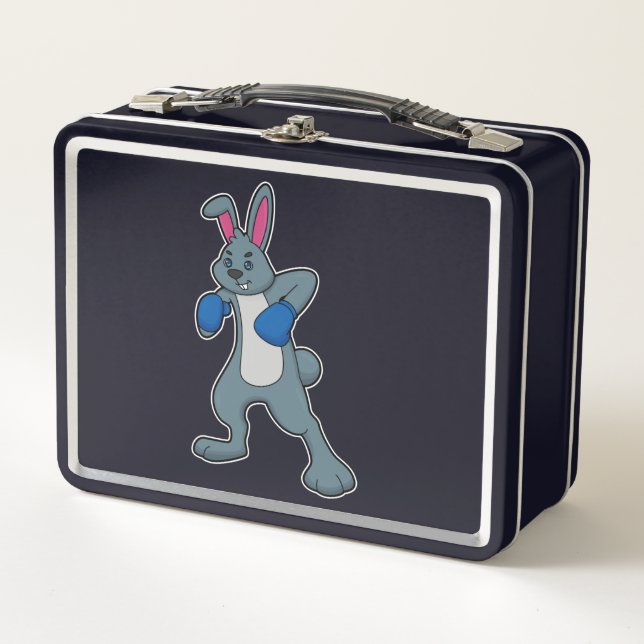 Lunch Box Rabbit en boîte avec gants de boxe (Devant)
