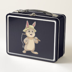 Lunch Box Rabin comme Fisher avec canne à pêche