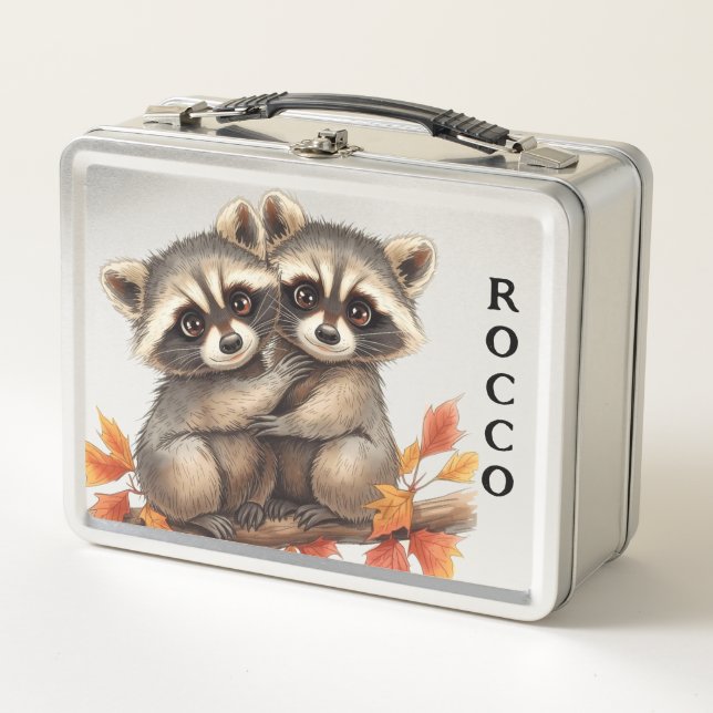 Lunch Box Raccoons Câlins de la Forêt (Devant)