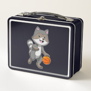 Lunch Box Racon comme joueur de basket-ball avec basket-ball