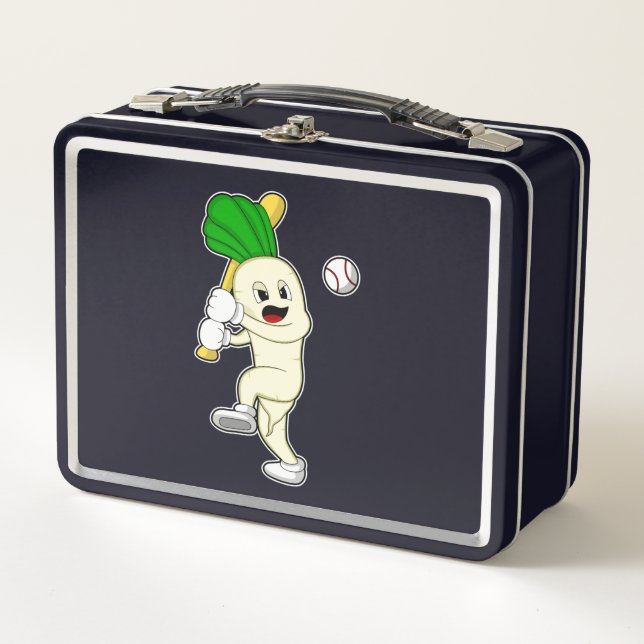Lunch Box Radish au baseball avec batte de baseball (Devant)