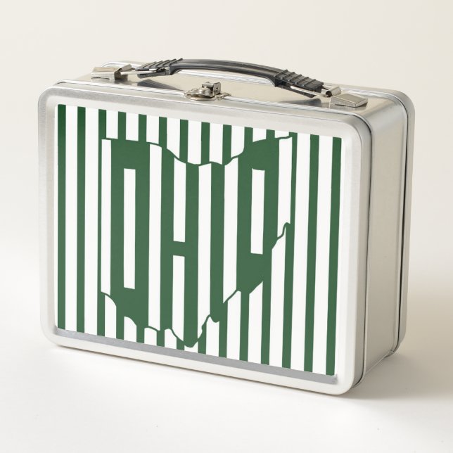 Lunch Box Rayure verte de l'Ohio (Devant)