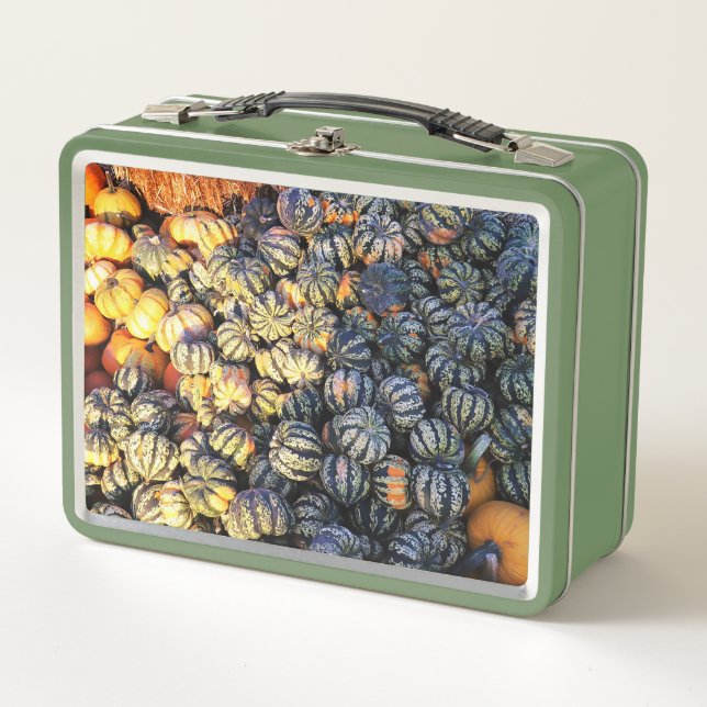 Lunch Box Rayures Et Citrouilles  (Devant)