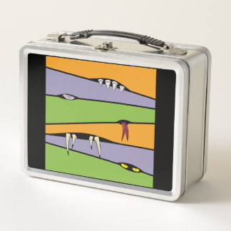 Lunch Box Rayures Zigzag dans le Thème d'Halloween