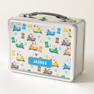 Lunch Box Recyclage coloré Camions-poubelles et poubelles