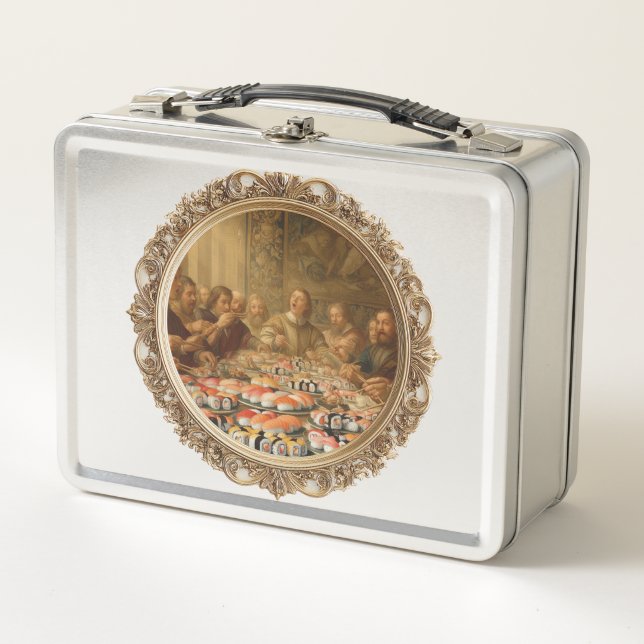 Lunch Box Renaissance Painting Parody Man Eating Sushi (Devant)