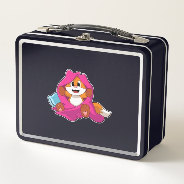 Lunch Box Renard avec Coussin et couverture (Devant)
