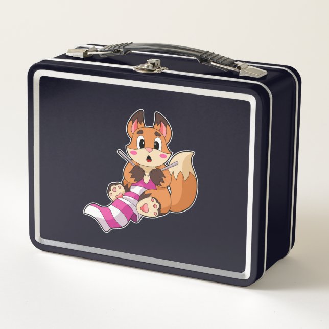 Lunch Box Renard avec écharpe (Devant)