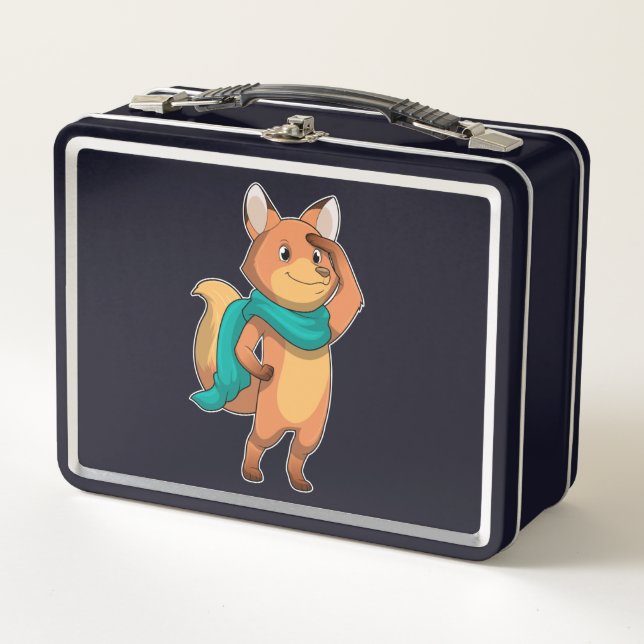 Lunch Box Renard avec écharpe (Devant)