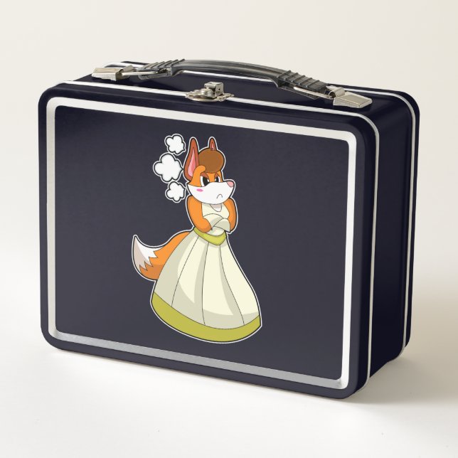 Lunch Box Renard comme mariée avec robe Mariage.PNG (Devant)