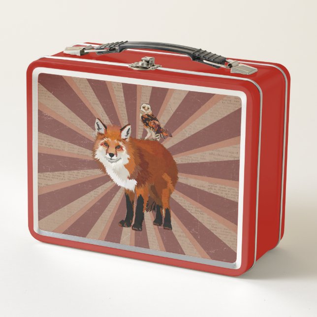 LUNCH BOX RENARD ET HIBOU (Devant)