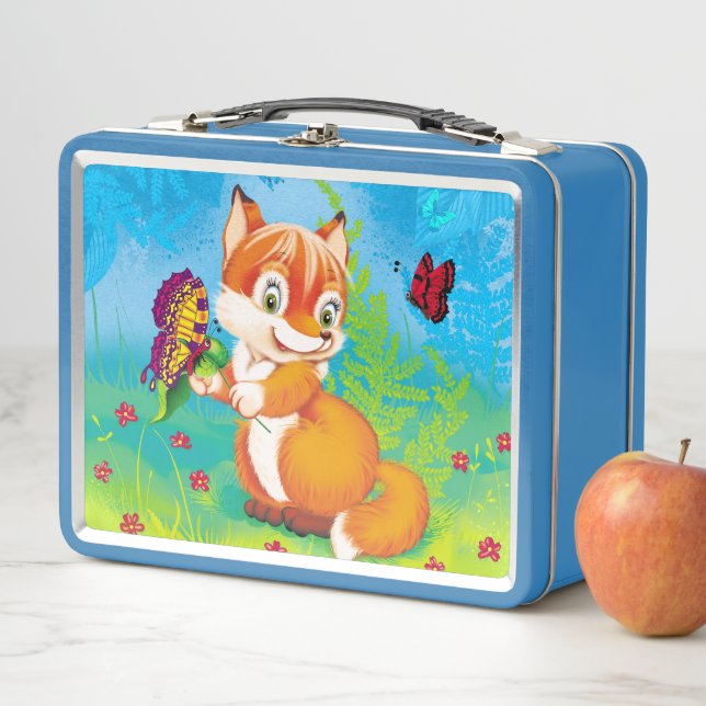 Lunch Box renard et papillon (En situation)