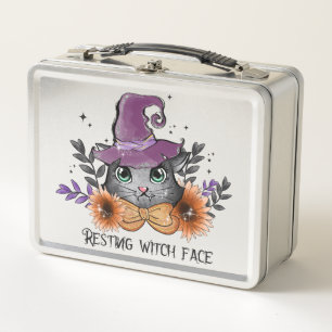 Lunch Box Repose du visage de sorcière - Chat avec Casquette