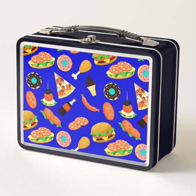 Lunch Box Restauration rapide Frenzy Blue (Devant)