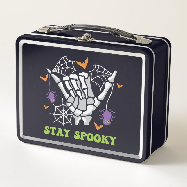 Lunch Box Restez Éffrayant Halloween Squelette main (Devant)