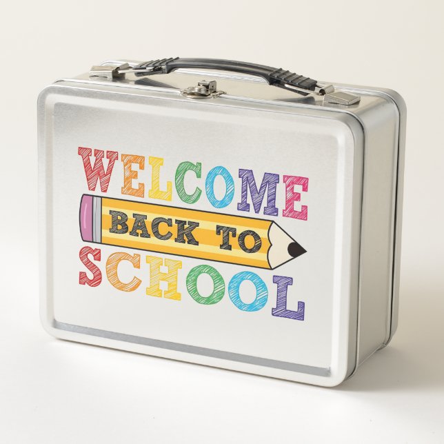 Lunch Box Retour à l'école – Illustration de crayon (Devant)