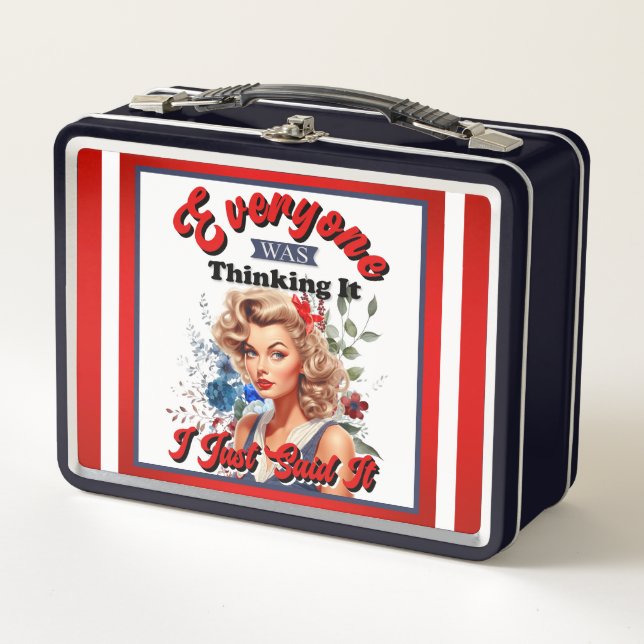 Lunch Box Retro American Pinup_ Je Viens De Le Dire (Devant)