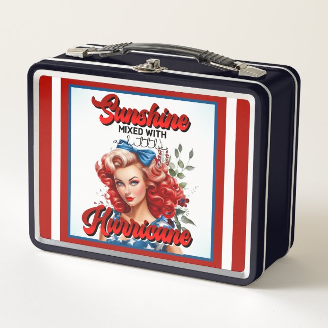 Lunch Box Retro American Pinup_ Sunshine Mixte (Devant)
