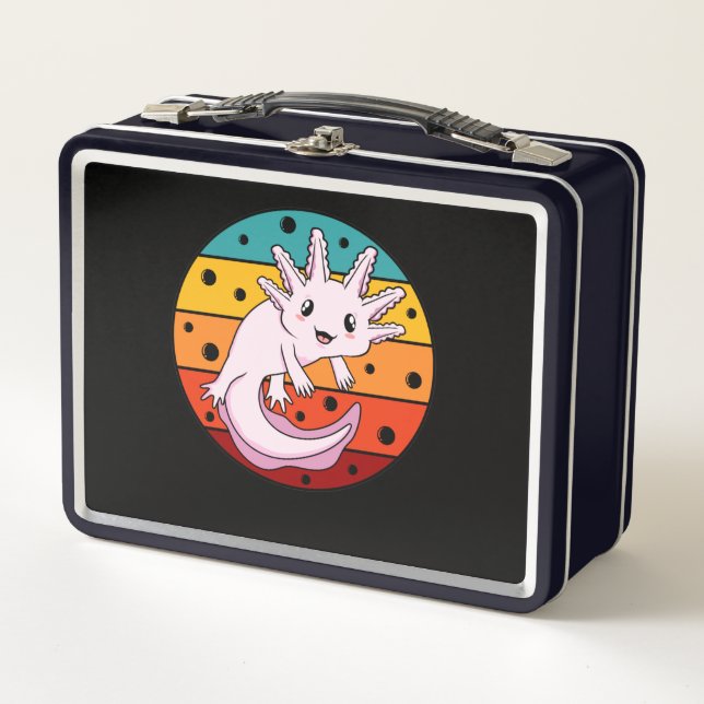 Lunch Box Rétro Axolotl Kawaii Animal Axolotls Lover Pet Own (Devant)