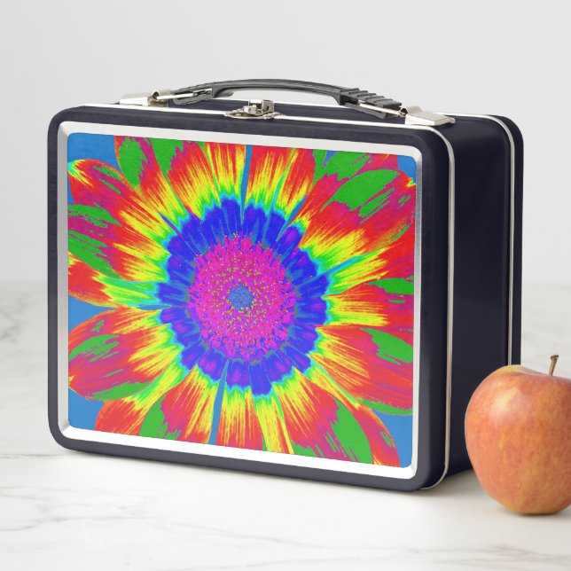 LUNCH BOX RÉTRO HIPPIE TIE DYE LUNCHBOÎTE (En situation)